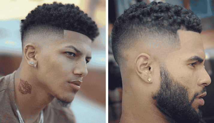 Afro With High Fade