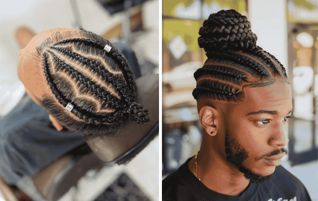 Cornrows with Bun & Accessories