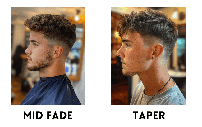 Difference between mid fade and taper 