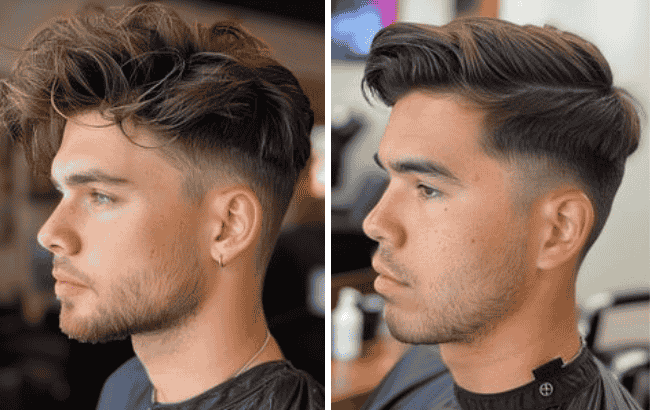 Haircut with a Low Mid Fade