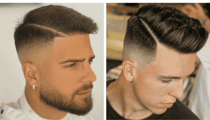 High Fade With Part