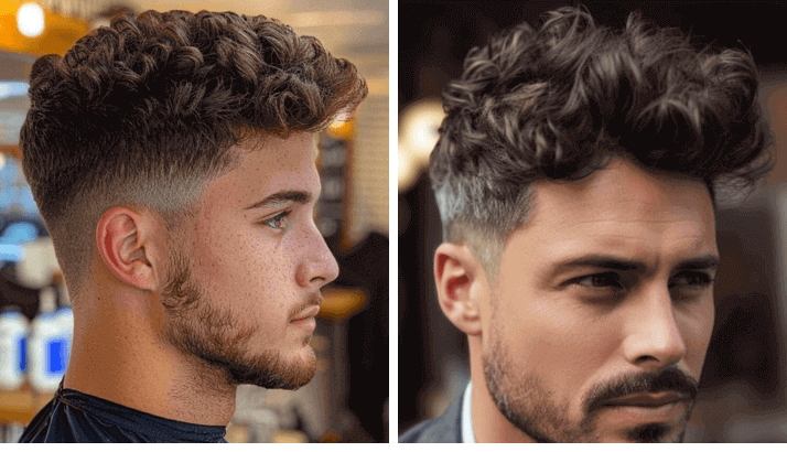  Low Fade Comb Over for Curly Hair