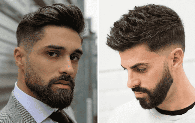 Low Fade Haircut with Beard