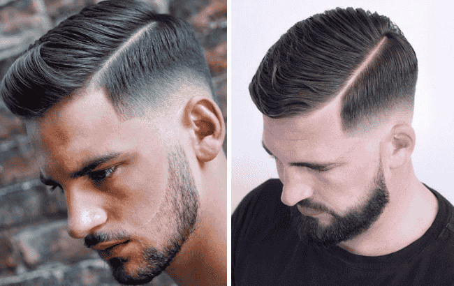 Mid Fade Comb Over Haircut