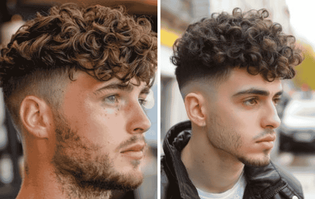 Mid Fade Haircut for Curly Hair