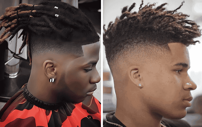 Mid Fade Haircut with Dreadlocks