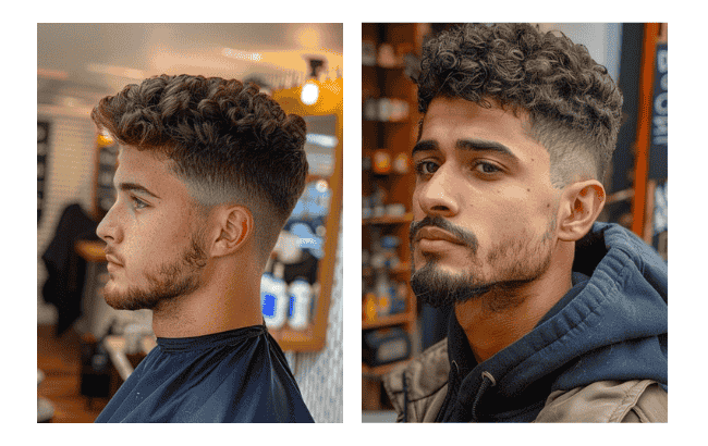 Mid Taper Fade Curly Hair