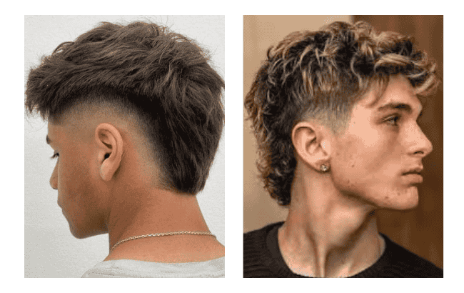 Mullet with Mid Taper Fade