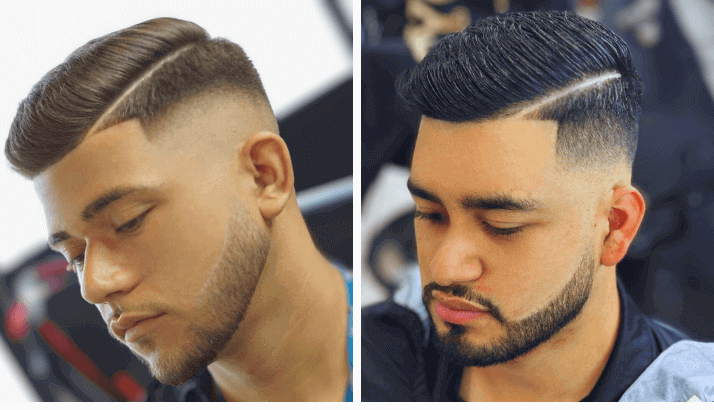 Comb over fade haircut