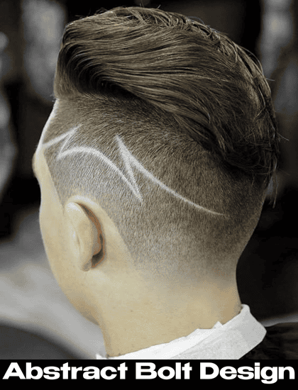 abstract bolt haircut design