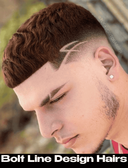 bolt line design hairstyle