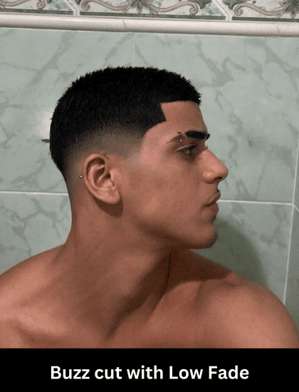 buzz cut with low fade