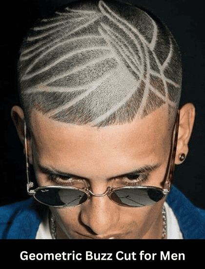 geometric buzz cut for men