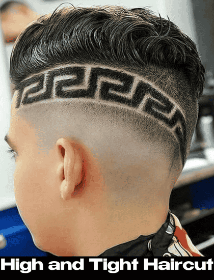 high and tight with freestyle hair design