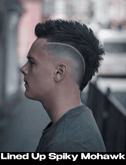 lined up spiky mohawk