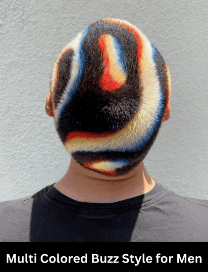 multi colored buzz style for men