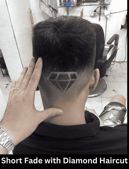 short fade with diamond haircut