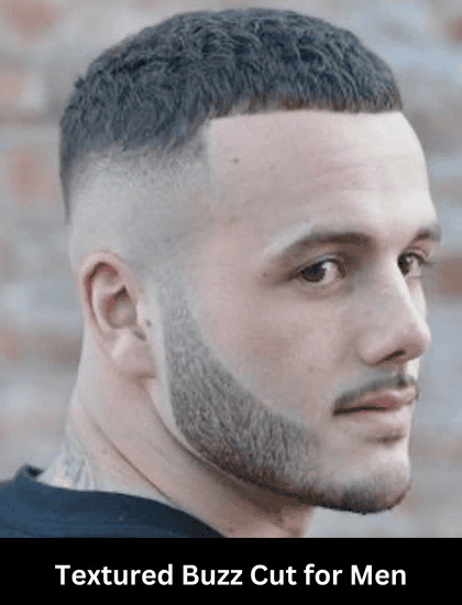 textured buzz cut for men